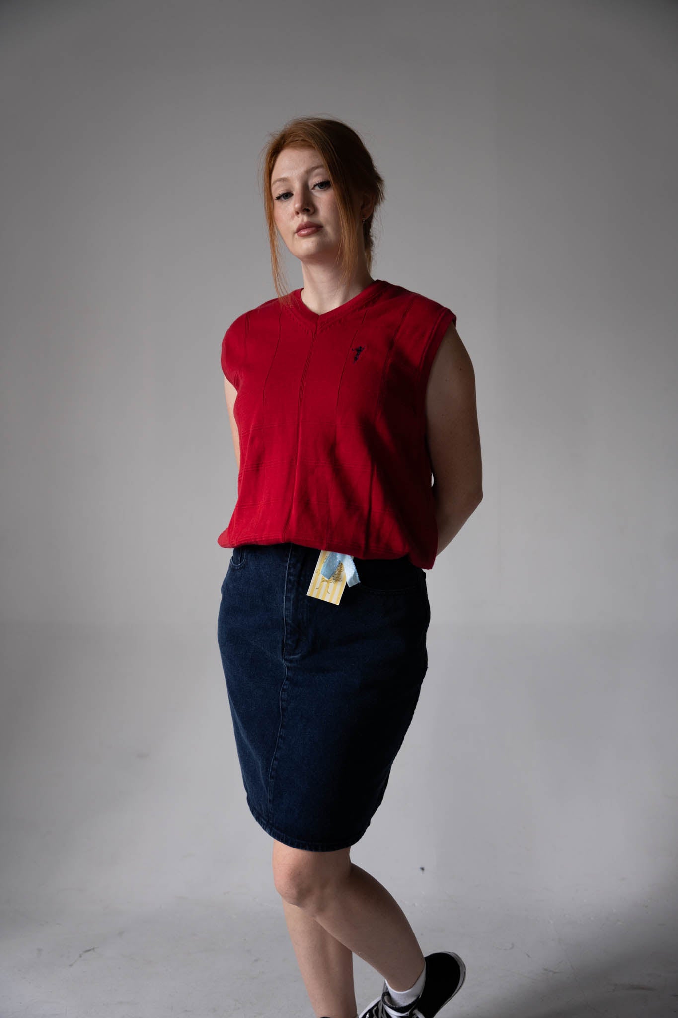 Deep Denim Pencil Skirt