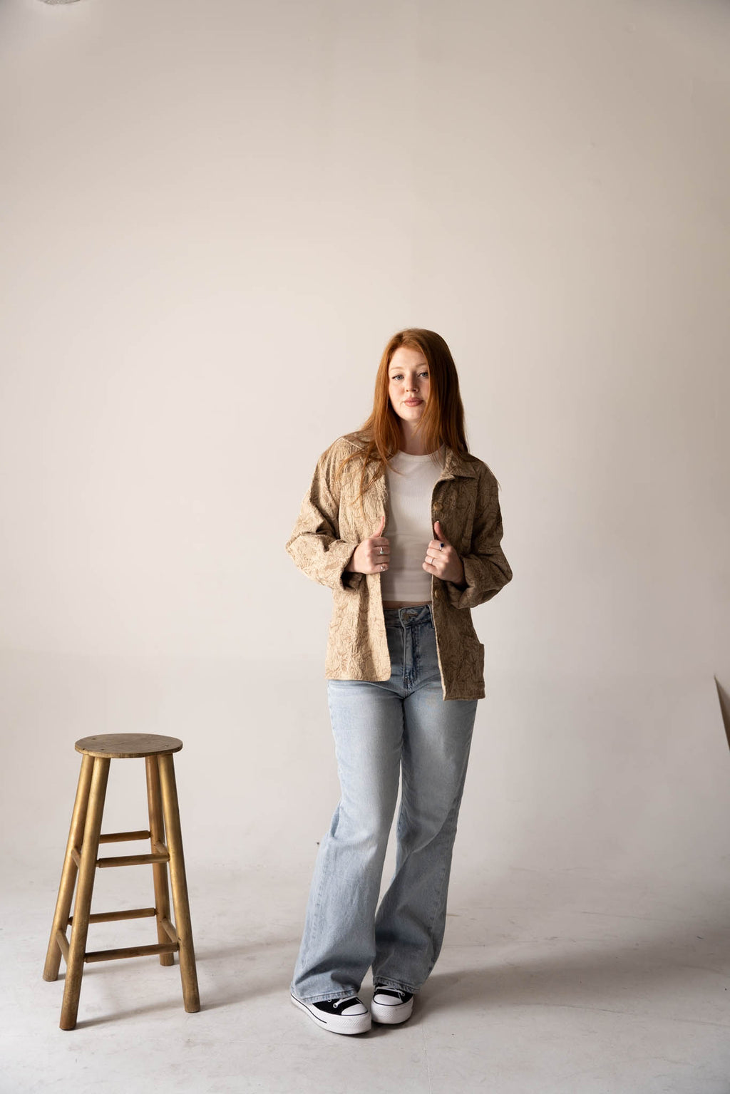 Tan Embroidered Jacket
