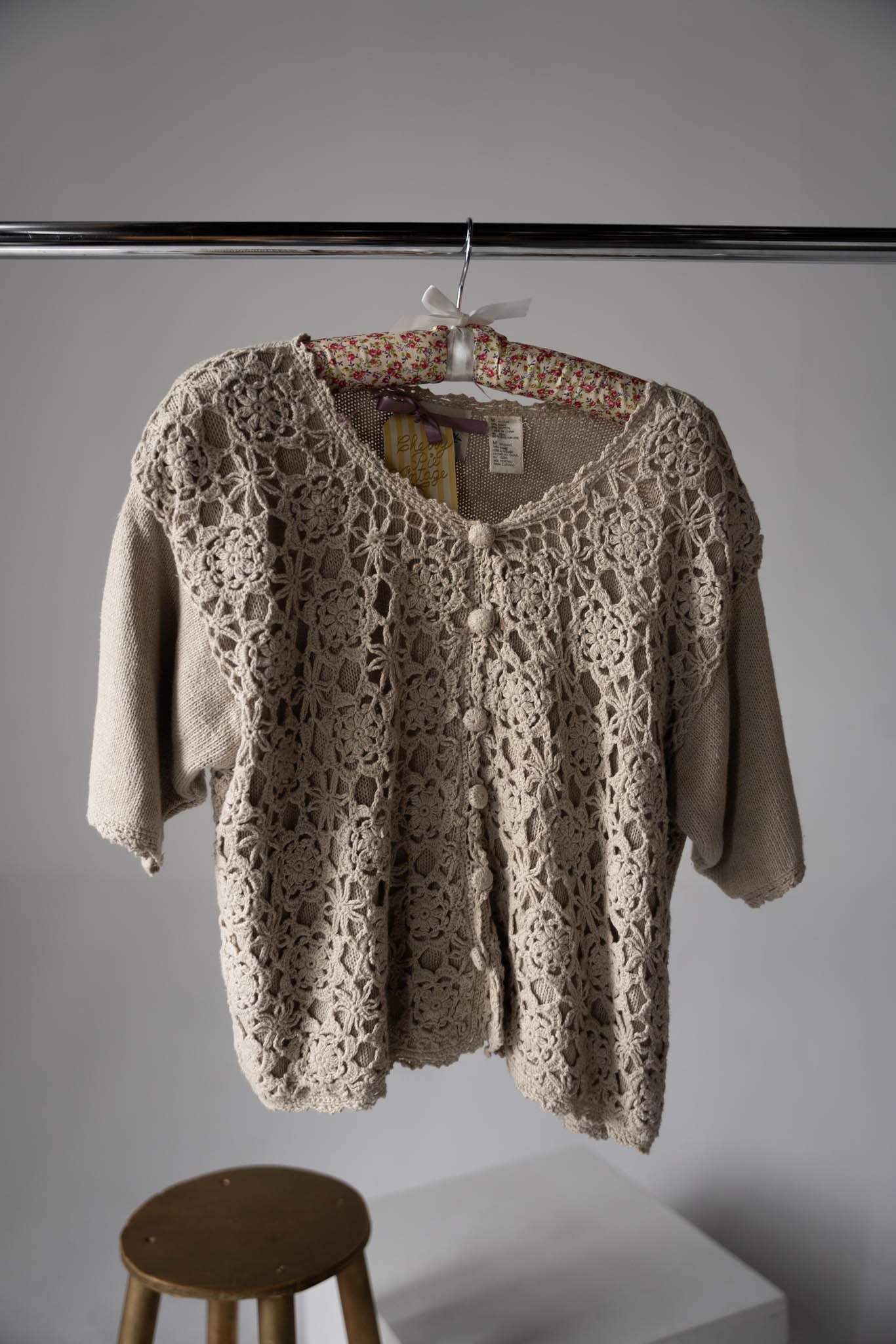 Crochet Short Sleeve Sweater