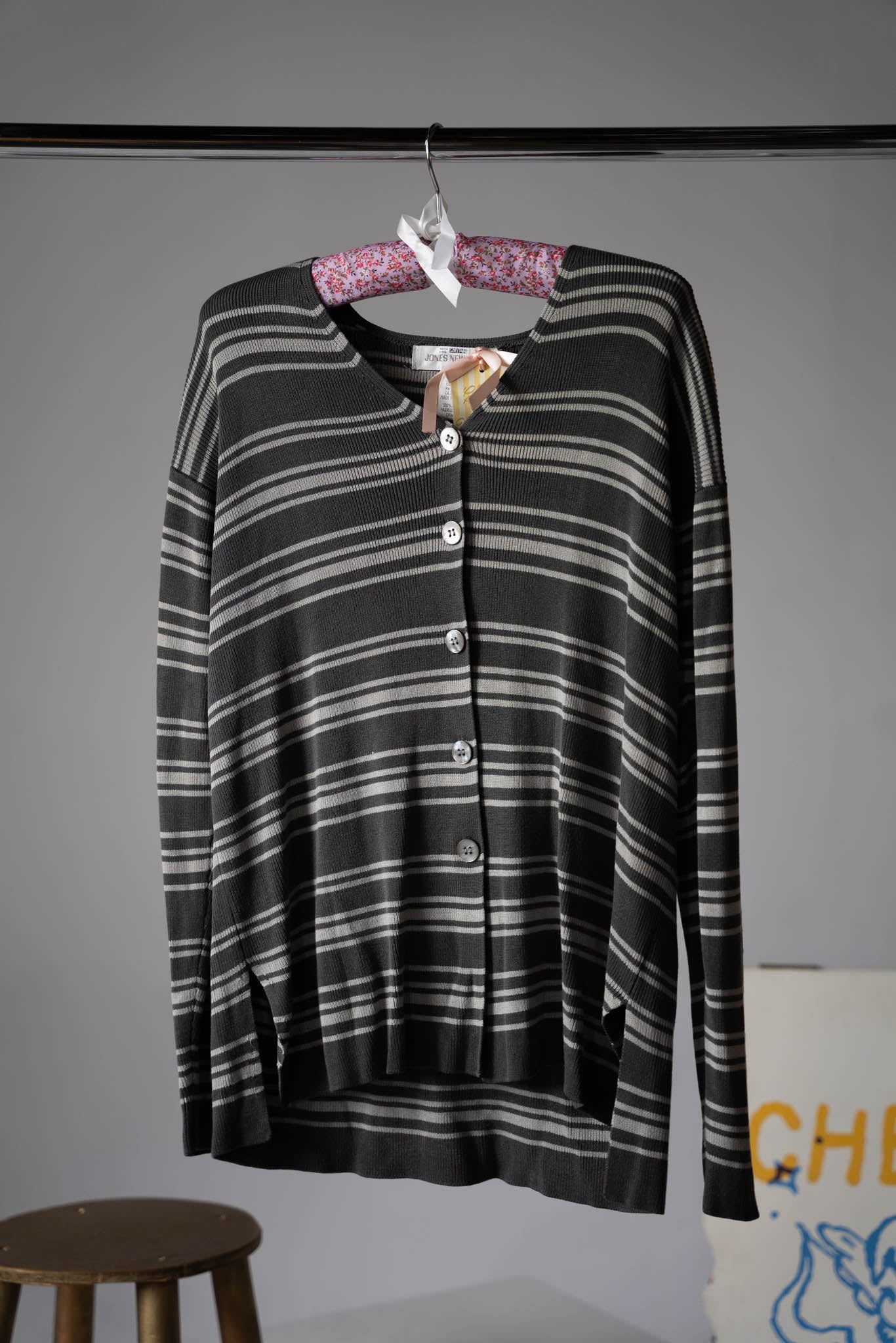 Striped Gray Cardigan