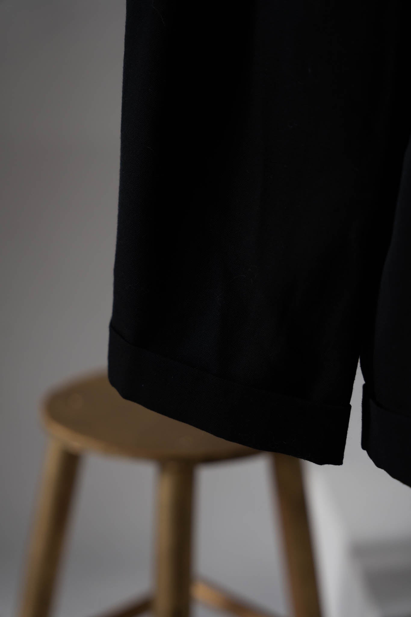 Black Cuffed Longline Shorts