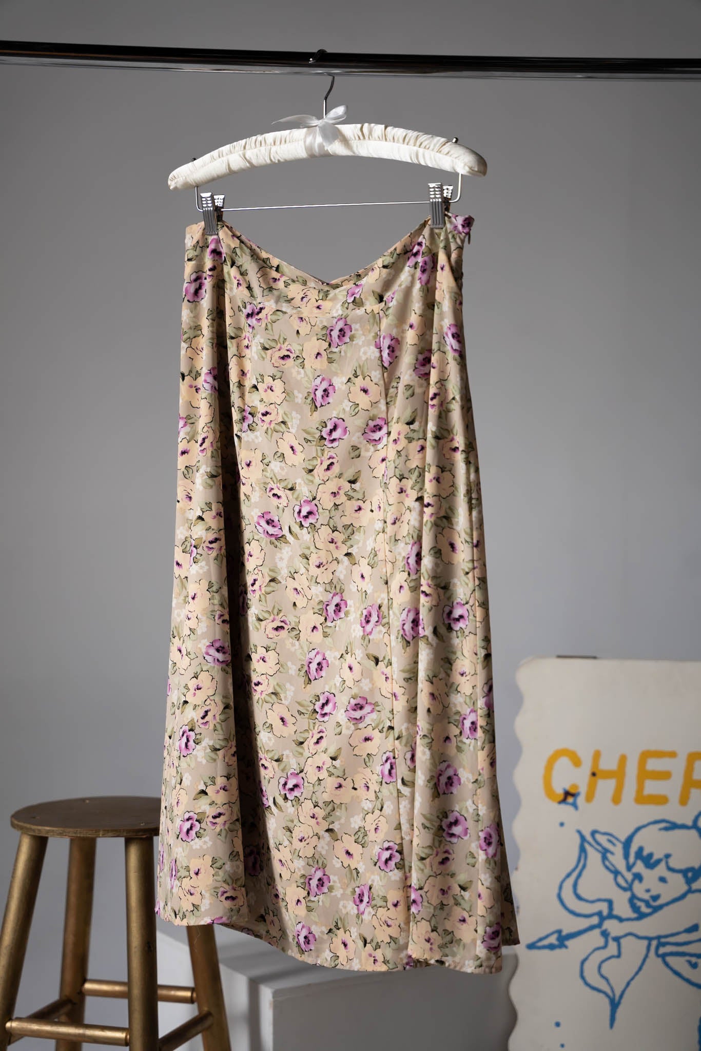 Fun Floral Midi Skirt