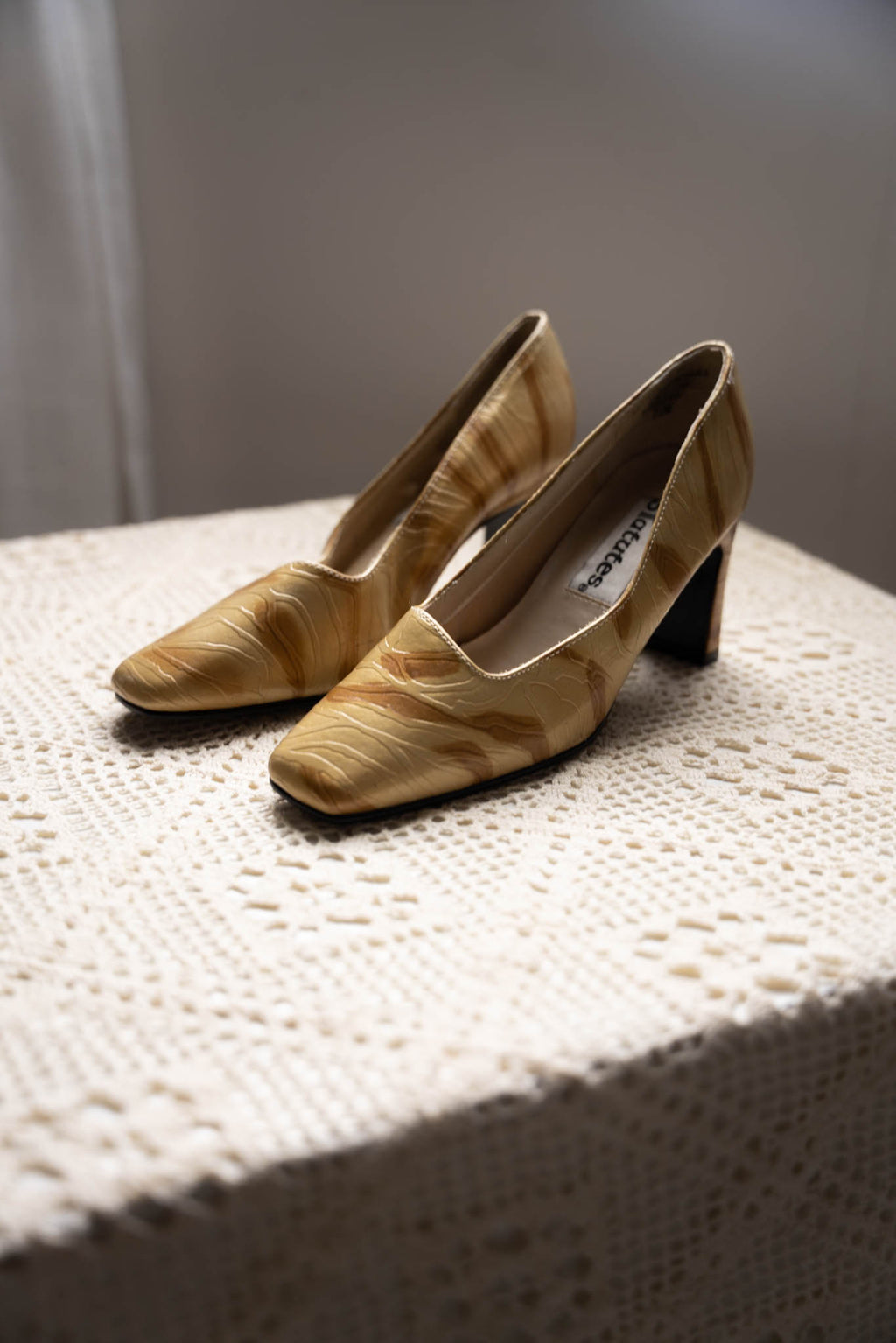Zebra Square Toe Heels