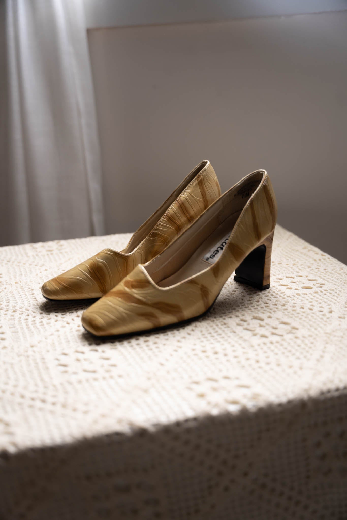 Zebra Square Toe Heels
