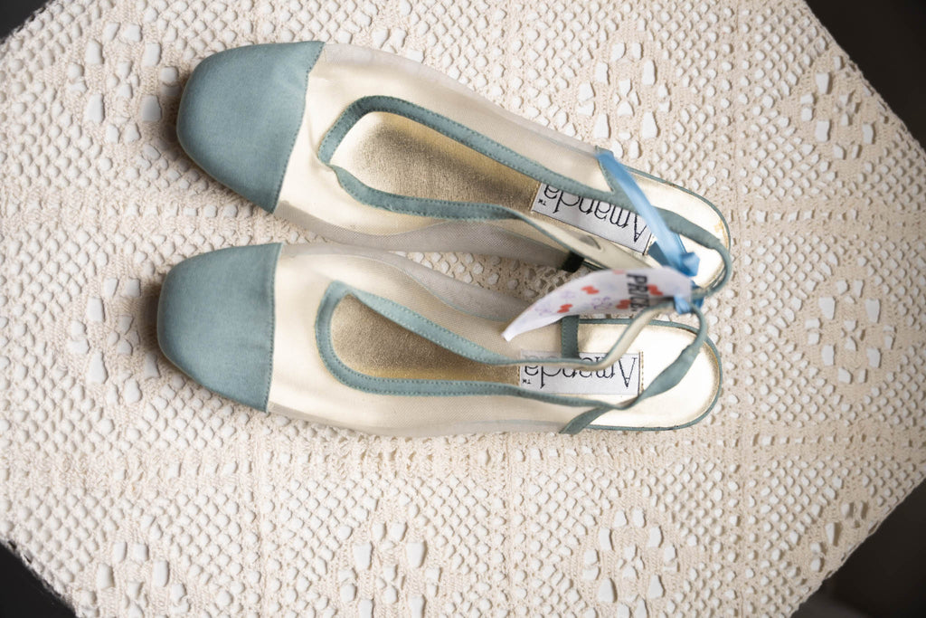 Mesh Sage Slingback Flats