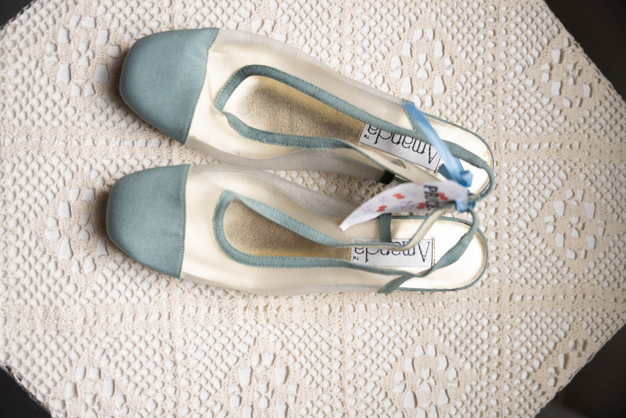 Mesh Sage Slingback Flats