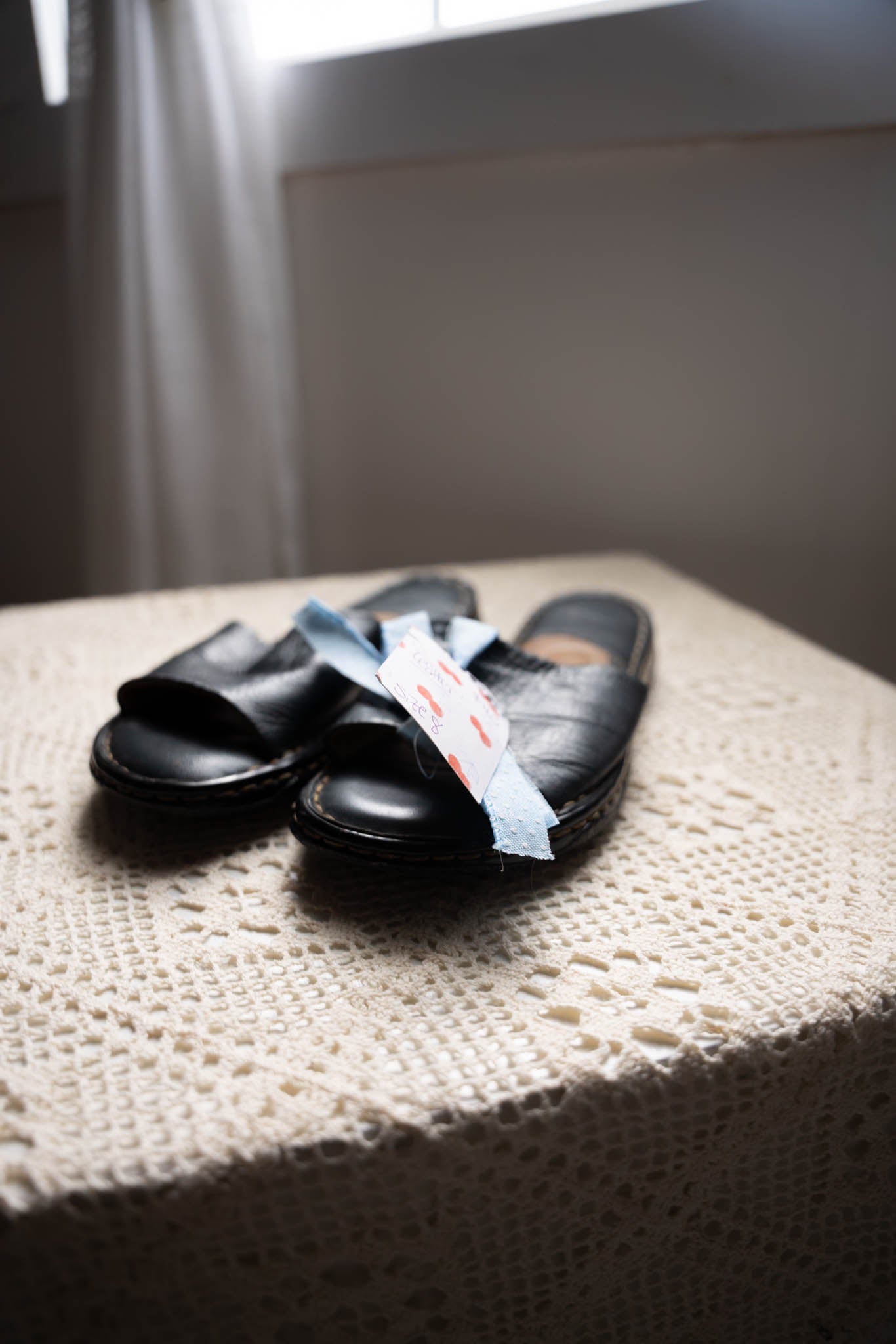 Navy Genuine Leather Sandals